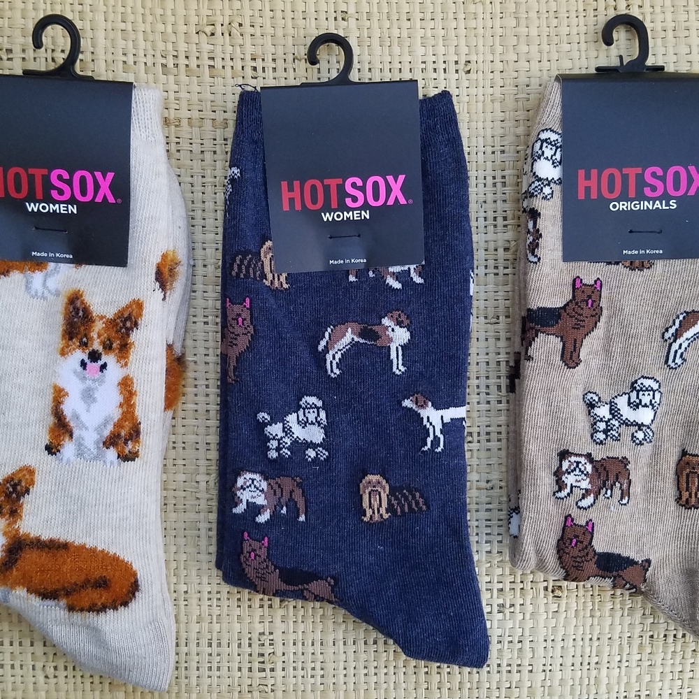 New Women's "HOTSOX" Dog Theme Socks